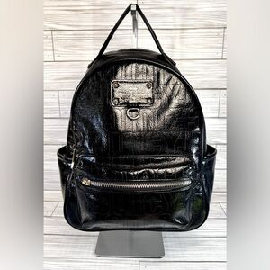 065- Juicy Couture Black Patten Leather Small Backpack